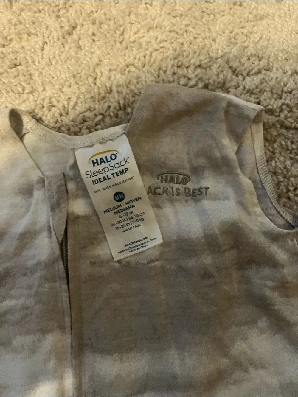 Halo Baby Sleep Sack in Cloudy Neutral Tones